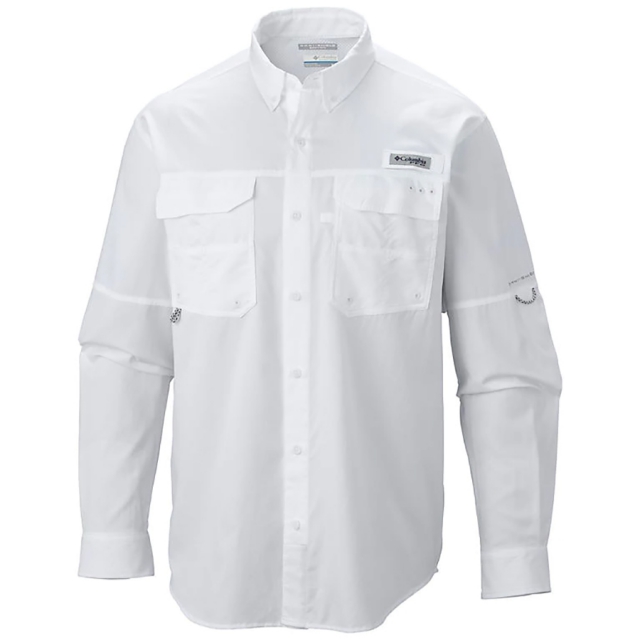 Camisa Columbia PFG Blood and Guts III LS Woven White